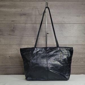 Latico NJ USA for Anthropologie Black Leather Tote Bag